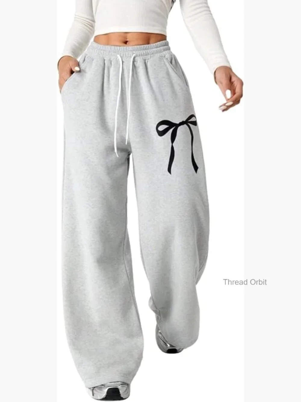 Girls Wide Leg Sweatpants High Waisted Baggy Casual Streetwear